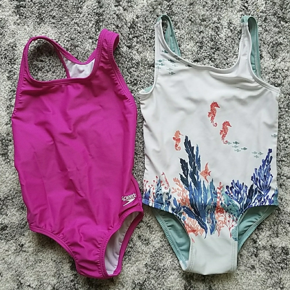 4T girls swimsuit bundle - old navy & speedo